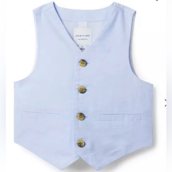 Janie and Jack Other - NWT- Janie and Jack Sky Oxford Suit Vest